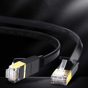 Интернет кабел UGREEN U/FTP Cat.7 10Gb/s flat 0.5m черен (NW106) - Img 4