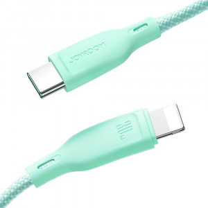 Кабел за зареждане и данни с оплетка JOYROOM Multi-Color SA34-AL3 USB Type A към Lightning 3A 1m розов - Img 3