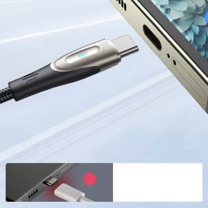 Кабел за зареждане и данни с оплетка JOYROOM Pioneer SA31-AC6 USB Type A към USB Type C 100W 1.2m черен - Img 9