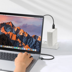 Кабел за зареждане и данни с оплетка JOYROOM USB Type C към USB Type C 100Wс бързо зареждане 1.2m черен (S-CC100A4) - Img 6