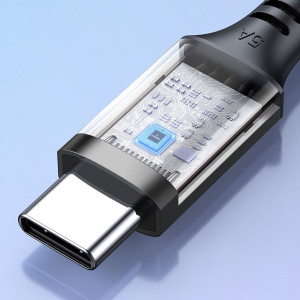 Кабел за зареждане и данни с оплетка UGREEN US555 USB Type C към USB Type C 100W Power Delivery 3 m сив - Img 5