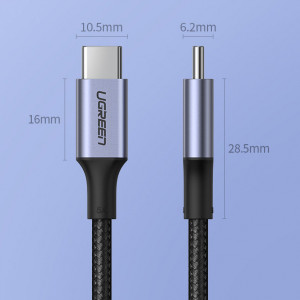 Кабел за зареждане и данни с оплетка UGREEN USB Type C към USB Type C Power Delivery 100W с бързо зареждане FCP 5A 3m сив (90120 US316) - Img 13