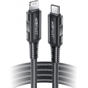 Кабел за зареждане и данни ACEFAST MFI USB Type C към Lightning 1.8m 30W 3A черен (C4-01 C черен) - Img 10