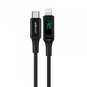 Кабел за зареждане и данни ACEFAST USB Type C към Lightning MFi 30W 3A 1.2m (C6-01) черен - Img 1
