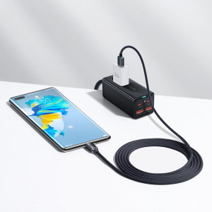 Кабел за зареждане и данни BASEUS Crystal Shine USB Type A към USB Type C с бързо зареждане 100W 2m черен (CAJY000501) - Img 15