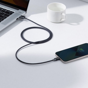 Кабел за зареждане и данни BASEUS Crystal Shine USB Type A към Lightning с бързо зареждане 2.4A 1.2m (CAJY000001) черен - Img 7