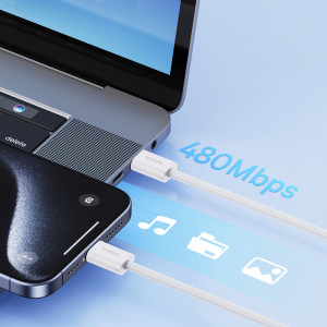 Кабел за зареждане и данни BASEUS Superior ll USB Type C към USB Type C 30W 480Mb/s 1m бял - Img 10