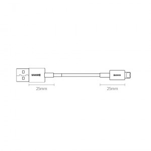 Кабел за зареждане и данни BASEUS Superior USB Type A към Lightning 2.4A 1m бял (CALYS-A02) - Img 17