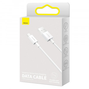 Кабел за зареждане и данни BASEUS Superior USB Type A към micro USB с бързо зареждане 2A 1m бял (CAMYS-02) - Img 5