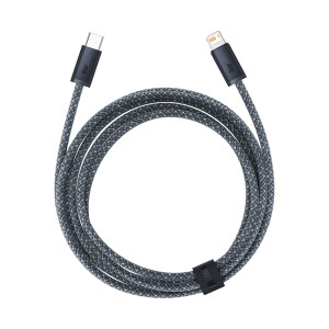 Кабел за зареждане и данни BASEUS USB Type C към Lightning 2m Power Delivery 20W сив (CALD000116) - Img 2