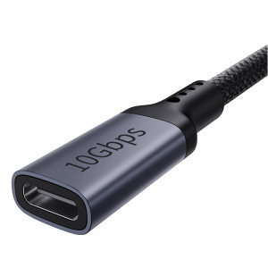 Кабел за зареждане и данни BASEUS USB Type C 10Gb/s 0.5m черен - Img 4