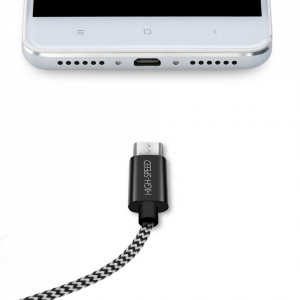 Кабел за зареждане и данни DUX DUCIS K-ONE Series USB Type A към micro USB 2.1A 2m черен - Img 3