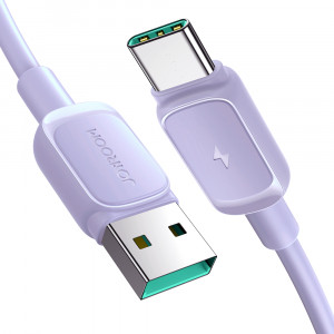 Кабел за зареждане и данни JOYROOM USB Type A към USB Type C 3A 1.2m S-AC027A14 лилав - Img 1