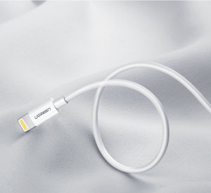 Кабел за зареждане и данни UGREEN USB Type A към Lightning MFI 1m 2.4A бял (20728) - Img 13