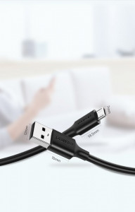 Кабел за зареждане и данни UGREEN USB Type A към micro USB 2A 2m (60138) черен - Img 2