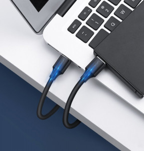 Кабел за зареждане и данни UGREEN USB Type A към USB Type A 3.0 1m черен - Img 9