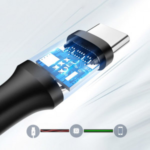 Кабел за зареждане и данни UGREEN USB Type A 3.0 към USB Type C 1m 3A черен (20882) - Img 5