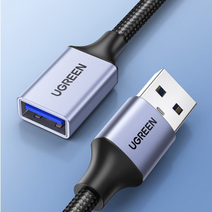 Кабел за зареждане и данни UGREEN USB Type A 3.0 5Gb/s 2m сив (US115) - Img 9