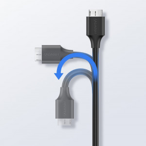 Кабел за зареждане и данни UGREEN USB Type C към micro USB SuperSpeed 3.0 1m черен (US312 20103) - Img 10