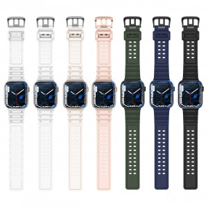 Каишка със стоманена закопчалка Triple Protection - Apple Watch 41mm Series 9 / 41mm Series 8 / 41mm Series 7 / 40mm Series 6 / 40mm SE / 40mm Series 5 / 40mm Series 4 / 38mm Series 3 / 38mm Series 2 / 38mm (1st gen) бял - Img 6