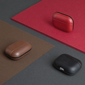 Калъф за слушалки от естествена кожа UNIQ Terra - AirPods Pro червен - Img 4