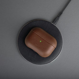 Калъф за слушалки от естествена кожа UNIQ Terra - AirPods Pro масленозелен - Img 3