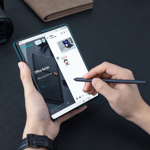 Калъф от еко кожа с подвижно покритие за камерата NILLKIN Qin Leather Pro - Samsung Galaxy Z Fold5 черен - Img 10