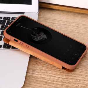 Калъф тип книга от еко кожа с подвижно покритие за камерата NILLKIN Qin Leather Pro - iPhone 15 Pro Max черен - Img 15