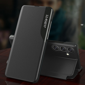 Калъф тип книга от еко кожа Eco - Xiaomi Redmi 11A / Poco C55 / Redmi 12C черен - Img 8