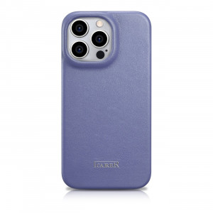Калъф тип книга от естествена кожа iCARER CE Oil Wax Premium MagSafe - iPhone 14 Pro Max светлолилав - Img 11