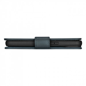 Калъф тип книга от естествена кожа iCARER Oil Wax Wallet 2в1 против кражба - iPhone 14 Pro син - Img 3