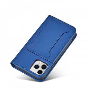 Калъф тип книга с външен джоб Magnet Card - iPhone 12 Pro Max син - Img 13