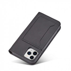 Калъф тип книга с външен джоб Magnet Card - iPhone 12 Pro Max черен - Img 7
