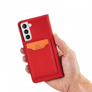 Калъф тип книга с външен джоб Magnet Card - Samsung Galaxy S22+ червен - Img 11