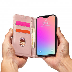 Калъф тип книга с външен джоб Magnet Card - Samsung Galaxy S23+ розов - Img 8