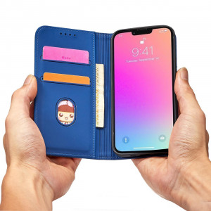 Калъф тип книга с външен джоб Magnet Card - Samsung Galaxy S23 син - Img 10