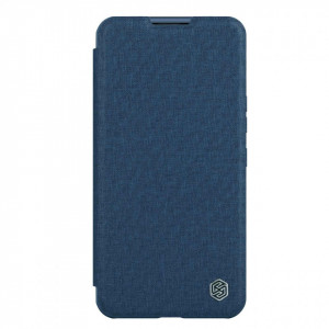 Калъф тип книга с подвижно покритие за камерата NILLKIN Qin Cloth Pro - iPhone 14 Pro Max син - Img 2