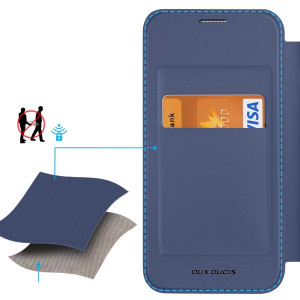 Калъф тип книга с прозрачен гръб и стойка DUX DUCIS Skin X Pro MagSafe - Samsung Galaxy S24 син - Img 14