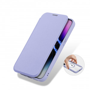 Калъф тип книга с прозрачен гръб DUX DUCIS Skin X Pro MagSafe - iPhone 15 Pro Max лилав - Img 5