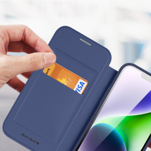 Калъф тип книга с прозрачен гръб DUX DUCIS Skin X Pro MagSafe - iPhone 15 Plus син - Img 11
