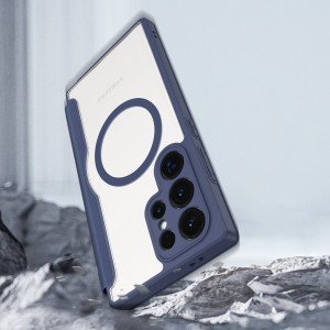 Калъф тип книга с прозрачен гръб DUX DUCIS Skin X Pro MagSafe - Samsung Galaxy S24 Ultra син - Img 11