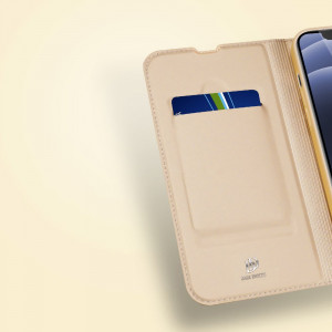 Калъф тип книга DUX DUCIS Skin Pro - iPhone 13 златист - Img 14