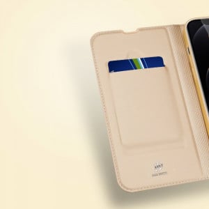 Калъф тип книга DUX DUCIS Skin Pro - iPhone 13 Pro златист - Img 14