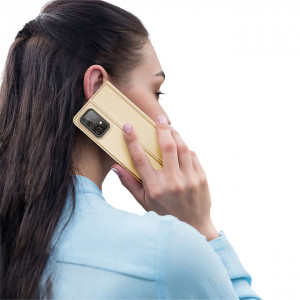 Калъф тип книга DUX DUCIS Skin Pro - Samsung Galaxy A73 5G златист - Img 9