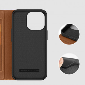 Калъф тип книга DUX DUCIS Skin X2 - iPhone 14 Pro кафяв - Img 10