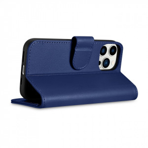 Калъф тип книга iCARER Wallet 2в1 против кражба - iPhone 14 Pro Cover син - Img 8