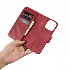 Калъф тип книга iCARER Wallet 2в1 против кражба - iPhone 14 Pro Cover червен - Img 13