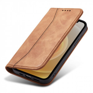 Калъф тип книга Magnet Fancy - iPhone 12 Pro Max кафяв - Img 7