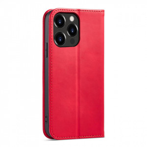 Калъф тип книга Magnet Fancy - iPhone 14 Pro червен - Img 6