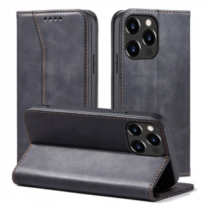 Калъф тип книга Magnet Fancy - iPhone 14 Pro черен - Img 2